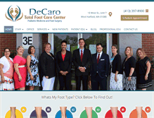 Tablet Screenshot of decaropodiatry.com